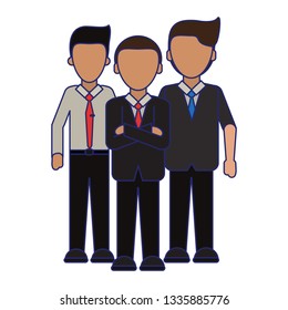 Executive business teamwork blue lines faceless