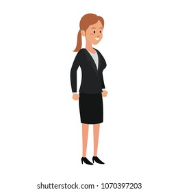 Executive business woman cartoon