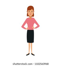 Executive business woman cartoon