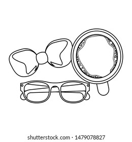 executive business work objects isolated cartoon vector illustration graphic design