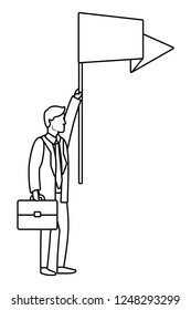 Executive businessman avatar in black and white