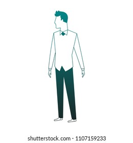 Executive businessman avatar blue lines