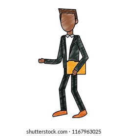 Executive businessman avatar scribble