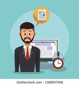 Executive businessman cartoon