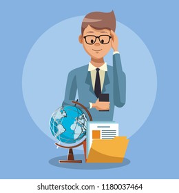 Executive businessman cartoon