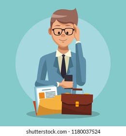 Executive businessman cartoon