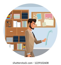 Executive businessman cartoon
