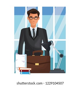 Executive businessman cartoon
