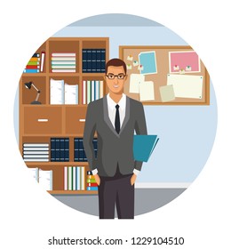 Executive businessman cartoon