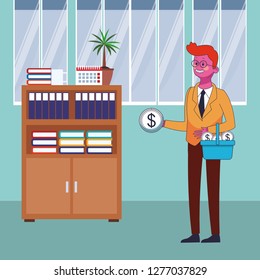 executive businessman cartoon