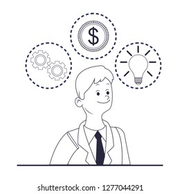executive businessman cartoon