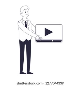 executive businessman cartoon