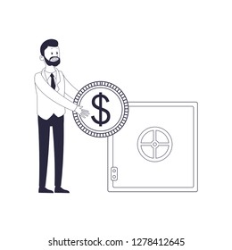 executive businessman cartoon