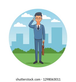 executive businessman cartoon