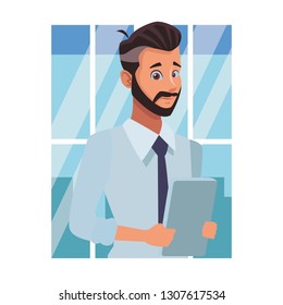 executive businessman cartoon
