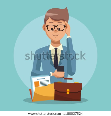 Executive businessman cartoon