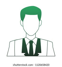 Executive businessman cartoon green lines