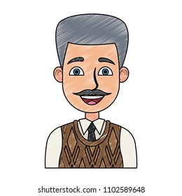 Executive businessman cartoon scribble