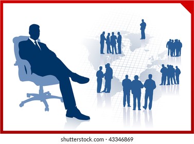 Empresario ejecutivo en la Presidencia Ilustración vectorial original