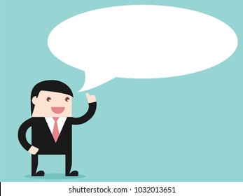 Executive businessman thinking. Flat design for business financial marketing concept cartoon illustration.