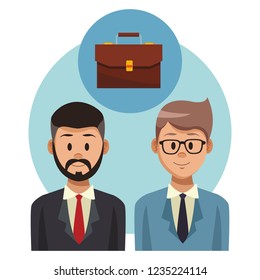 Executive businessmen cartoon