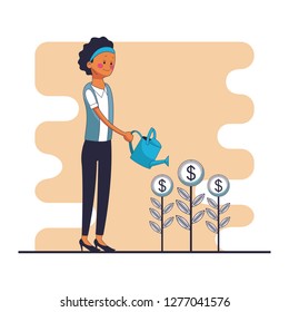 executive businesswoman cartoon