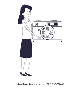 executive businesswoman cartoon