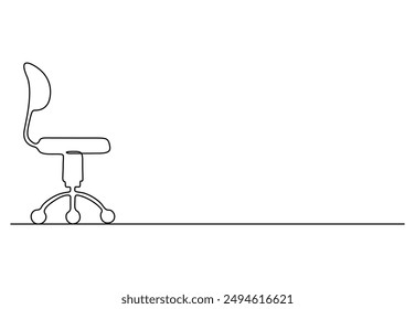 Executive chair continuous one line drawing vector illustration