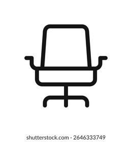 Executive chair line icon, boss chair vector symbol with editable stroke