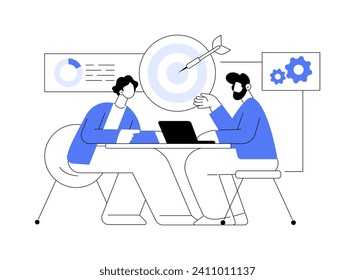 Executive coach isolated cartoon vector illustrations. Businessman talking with executive coach, consultancy time, honing leadership and management skills, self-employed people vector cartoon.