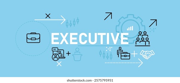 Executive concept highlighting senior leadership C-suite management corporate hierarchy top-tier management and business leadership for organizational leadership and company directors