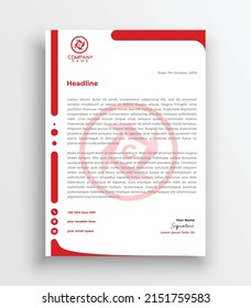 Executive Corporate Red Letterhead Template