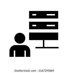 executive database icon or logo isolated sign symbol vector illustration - high quality black style vector icons

