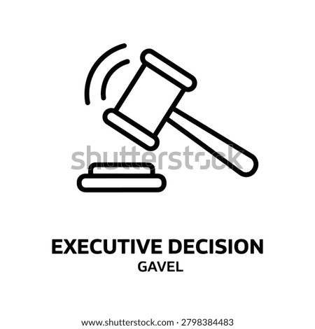 Executive Decision Gavel Icon for Corporate Leadership Authority