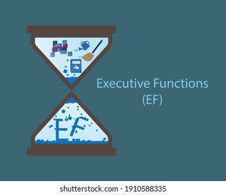 executive functions (EF) improved from having play activities, do housework and read bed time stories together vector