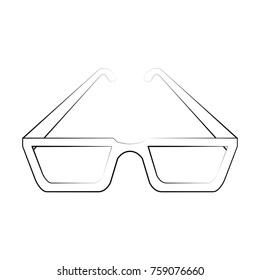 Executive glasses isolated icon vector illustration graphic design