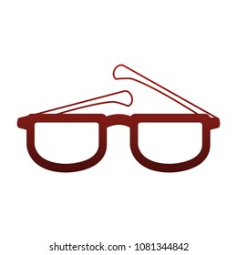 Executive glasses isolated on red lines