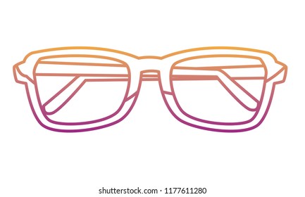 Executive glasses isolated rainbow lines