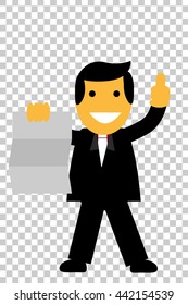 Executive Holding Blank Paper
