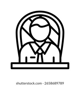 Ícone executivo ilustração do vetor de cor linear