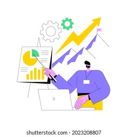 Executive jobs abstract concept vector illustration. Business career opportunity, professional growth, executive management, ceo, leadership coach, company website menu element abstract metaphor.