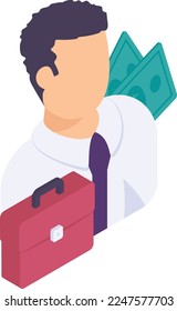 Executive leadership coaching isometric Concept, auditor general Vector Icon Design, Business Finance Symbol, Treasury and Capital Budget Sign, Financial Planning, Analysis and Control illustration