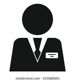 Executive manager icon. Simple illustration of executive manager vector icon for web design isolated on white background