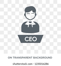 Executive Manager icon. Trendy flat vector Executive Manager icon on transparent background from People collection. 