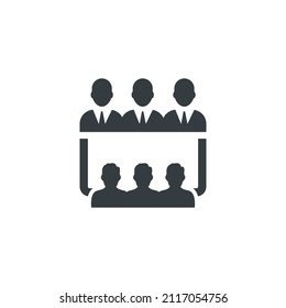 Executive meeting icon, vector executive meeting icon, vector illustration