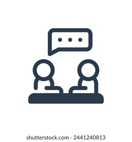 Executive Meeting of Minds in The Boardroom Vector Icon Illustration