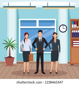 executive men cartoon