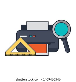 executive office work business team elements cartoon vector illustration graphic design