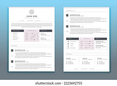 Executive Resume Template for Google Docs, Word, Apple Pages Resume, CV Template, Professional Resume, Modern Resume Format, 