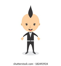 executive suit cartoon man character